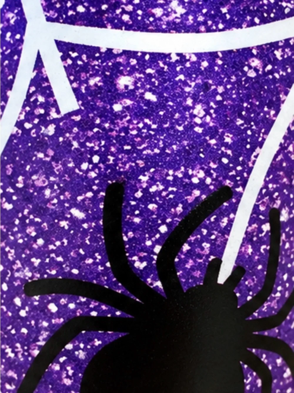 40oz Halloween insulated stainless steel tumbler purple glitter finish &spiders